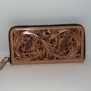 NWOT Hand-Tooled Leather Wallet